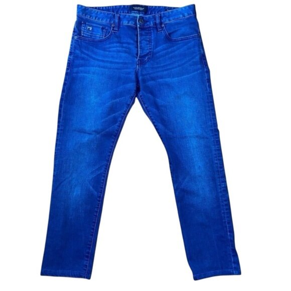 Scotch Soda Ralston Men’s indigo Blue Jeans Size 32 Slim Straight Button Fly - Picture 2 of 14